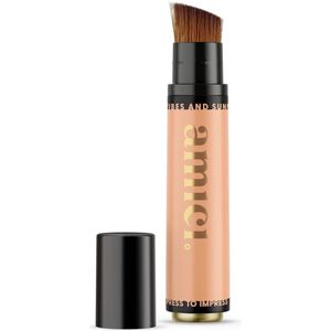 AMICI Cosmetics Refillable Brush Poppy Peach - Zonnebrand kwast - Hervulbare Zonnebrandcrème Applicator - zonnebrand - zonnebrandcrème - klikpen - handsfree sunscreen - Zonnebrandcrème Applicator – Hygiënisch Smeren - zomer must have - clickpen