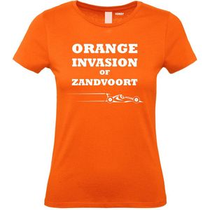 Dames T-shirt Orange Invasion of Zandvoort | Formule 1 fan | Max Verstappen / Red Bull racing supporter | Oranje dames | maat L