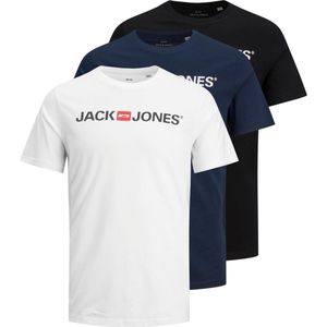 Jack & Jones Heren T-Shirt JJECORP LOGO 3er PACK slim fit Veelkleurig Ronde Hals Volwassenen