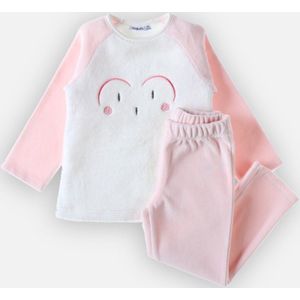 Noukie's - Pyjama - Meisje - Rose / wit - Verlour - 18 maand 86