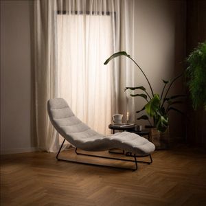 Chaplin - Ligstoel - Beige - Stof