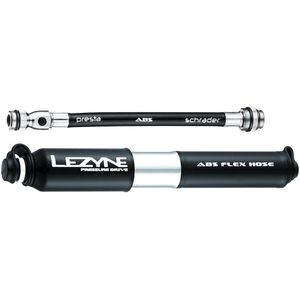 Lezyne Pressure Drive - Handpomp - Fietspomp - Tot 8.3 bar - ABS Flex Hose - Presta en Schrader ventielen - Aluminium - Maat M - Zwart