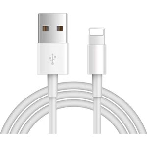 Lightning Kabel naar USB voor Oplader - 1 Meter Lightning cable Wit