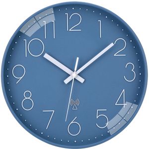 NESIFEE radiogestuurde wandklok radiogestuurd zonder tikkende geluiden muur radiogestuurde wandklok geruisloos stil gemakkelijk af te lezen radiogestuurde wandklok voor keukenklok woonkamer keukenklok