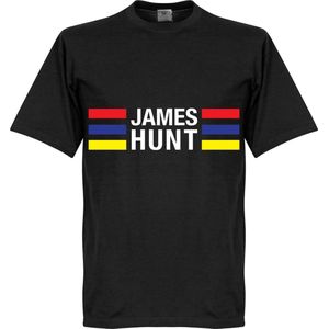 James Hunt Stripes T-Shirt - Zwart  - 5XL