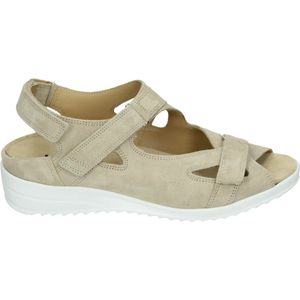 Durea 7419 G - Platte sandalenDames Sandalen - Kleur: Wit/beige - Maat: 42