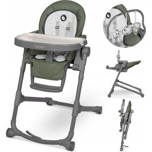 Lionelo Kinderstoel Cora Plus 2in1 -15 kg - Klapstoel met wipfunctie tot 9 kg - Speelgoedboog