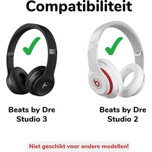 Phreeze Oorkussen Set - Geschikt voor Beats by Dr. Dre Solo 2.0 / 3.0 Oorkussens Wireless Koptelefoon - Oorkussen Replacement - Rood