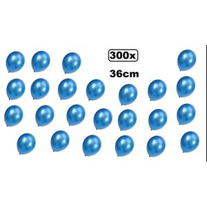 300x Super kwaliteit ballonnen metallic blauw 36cm