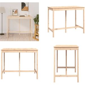vidaXL Bartafel 140x80x110 cm massief grenenhout - Bartafel - Bartafels - Bistrotafel - Cafétafel