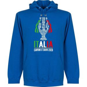 Italië Champions Of Europe 2021 Hoodie - Blauw - Kinderen - 140