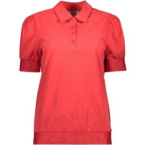Zoso T-shirt Britney Travel Blouse With Tricotband 241 0019 Red Dames Maat - M