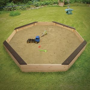 Zandbak met Bankjes - Hout - incl Afdekkap -Buitenspeelgoed Tuin voor Jongens en Meisjes - 176 x 176 x 22 cm