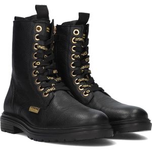 Vingino Julia Veterboots - Laarzen Met Veters - Meisjes - Zwart - Maat 32