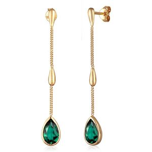 Elli Dames Oorbellen Ohrstecker Tropfen Quarz Grün 925 Sterling Silber