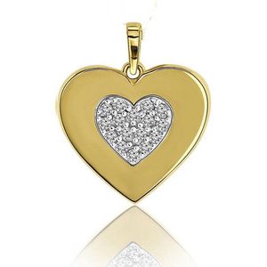 Juwelier Zwartevalk 14 karaat gouden hartje hanger - 14.235