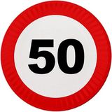 Feestbordjes 50 jaar stopbord