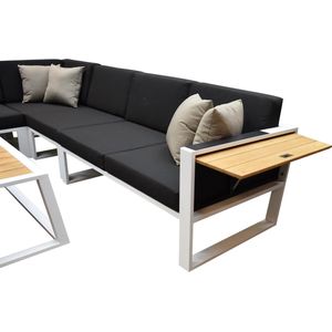 Higold York hoek loungeset 5 delig wit aluminium