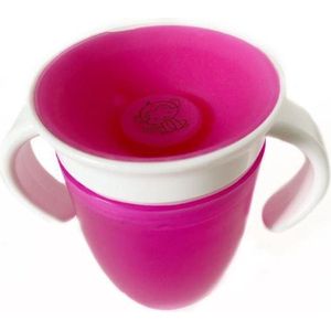 MONKIEZZ drink cup - 360 graden - fuchsia - oefenbeker