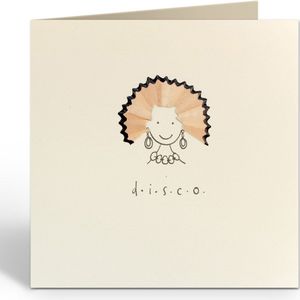 The Card Company - Wenskaart 'Disco' (Dubbel)