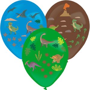 Ballonnen met Dino stickers | 3 stuks