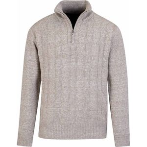 BJØRNSON Lunt Kabel-Gebreide Winter Pullover Heren - Teddy - Maat S - Beige