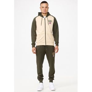 Lonsdale Trainingsanzug Stretton Trainingsanzug schmale Passform Olive/Beige-XXL