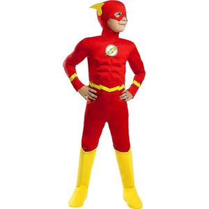 FUNIDELIA Deluxe Flash kostuum voor jongens - Maat: 122 - 134 cm