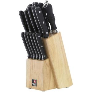 15-delige Cucina messenblok set zilver - R15000K372K80