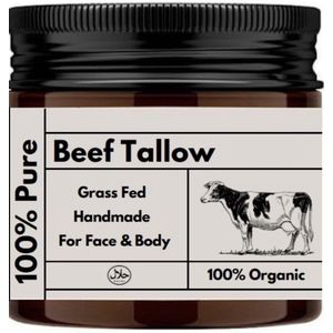 Beef Tallow - 100% PUUR - Whipped - Balm - 100% Halal - 100% Natuurlijk - Grasgevoerd - Zonder Toevoegingen - Handgemaakt - 150ml