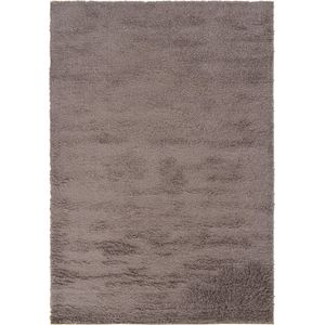 Vercai Rugs Parma Collectie - Hoogpolig Vloerkleed - Shaggy Tapijt voor Woonkamer - Polyester - Taupe - 120x170 cm