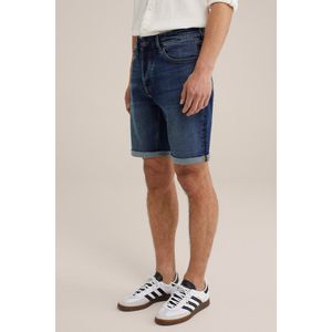 WE Fashion Heren regular fit denimshort met stretch