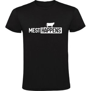 Mest Happens Heren T-shirt | Boer | Boerderij | Trekker | Traktor | Boeren | Veeteelt | Landbouw | Shirt