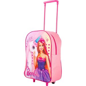 BARBIE Unicorn Trolley Koffertje Vakantie Logeren Roze Eenhoorn