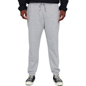 Trendyol Stone Plus Size Regular/Normal Cut Elastische Been Jogger Fleece Joggingbroek Tmnaw24Aj00002