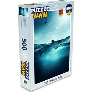 Puzzel Zee - Haai - Blauw - Legpuzzel - Puzzel 500 stukjes