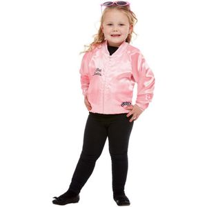 Smiffy's - Grease Kostuum - Grease Pink Ladies Jas Betty Meisje - Roze - Tiener - Carnavalskleding - Verkleedkleding