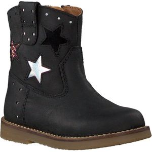 Omoda Om120626 Enkellaarsjes - Enkelboots met rits - Meisjes - Zwart - Maat 21