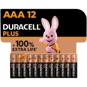 Duracell Plus Alkaline AAA batterijen - 12 stuks