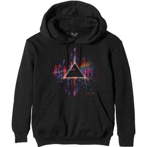 Pink Floyd - Dark Side Of The Moon Pink Splatter Hoodie/trui - S - Zwart