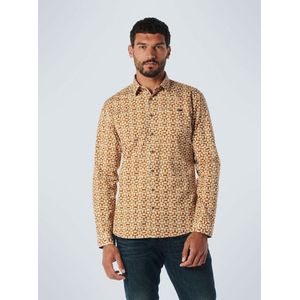 No Excess Mannen Lange Mouw Shirt Karamel L