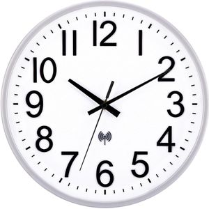 VIVILINEN Radiogestuurde klok Stille wandklok Zonder tikkend geluid Radiogestuurde wandklok Stille wandklok Zonder tikkend geluid Hangende klok voor woonkamer Slaapkamer Kantoor Keuken 30x30cm/12 inch (Type-3)