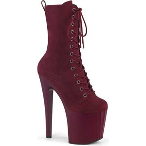 Pleaser - ENCHANT-1040 Plateau Laarzen, Paaldans schoenen - US 7 - 37 Shoes - Bordeaux rood