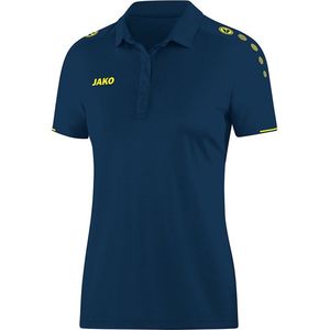 Jako Polo Classico Dames Nachtblauw-Citroen Maat 36