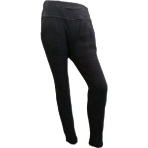 Dames - Broek - Warme Thermo Comfortbroek - 7/8 - Jegging - Gevoerd - Kleur Zwart - Maat L/XL 40-42