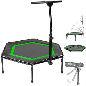 Gratyfied - Trampoline fitness opvouwbaar - 111 x 124 x 90 cm - 13,76 kilogram - Inklapbaar/groen‎