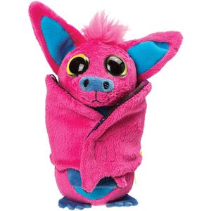 Suki Gifts Pluche Knuffeldier Vleermuis - Roze/Blauw - 17 cm - Speelgoed