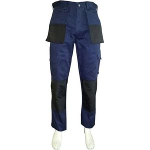 Yoworkwear Werkbroek polyester/katoen navy/zwart maat 53