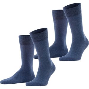 FALKE Happy 2-Pack katoen multipack sokken heren blauw - Maat 47-50