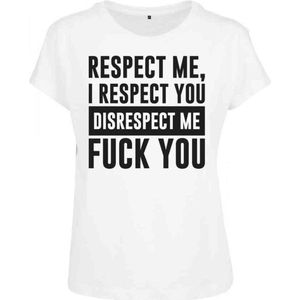 Urban Classics Dames Tshirt -XS- Respect Me Wit